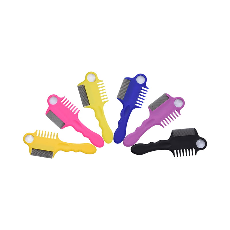 Pettine a denti fine con manico lungo e vetro d'ingrandimento Pettine a denti fine con manico lungo e vetro d'ingrandimento